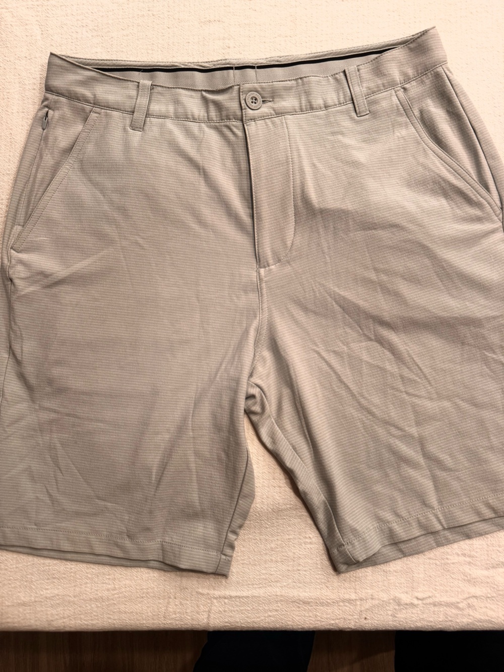 Puma Light Gray Active Shorts with Subtle Orange Tab